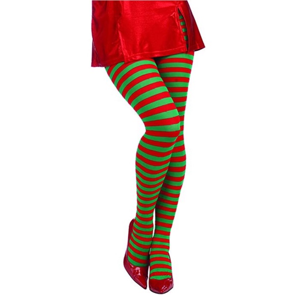 Pants - LAST ONE!!! Red & Green Striped Holiday Tights